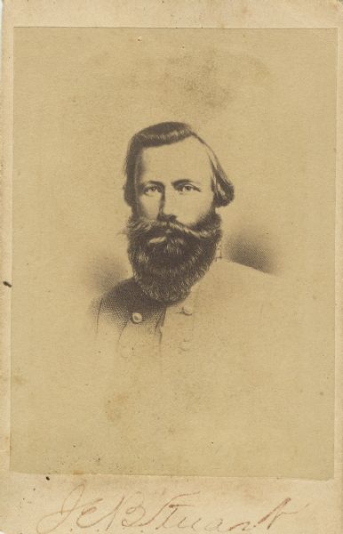 An Exceptional Rarety - A Signed JEB Stuart CDV