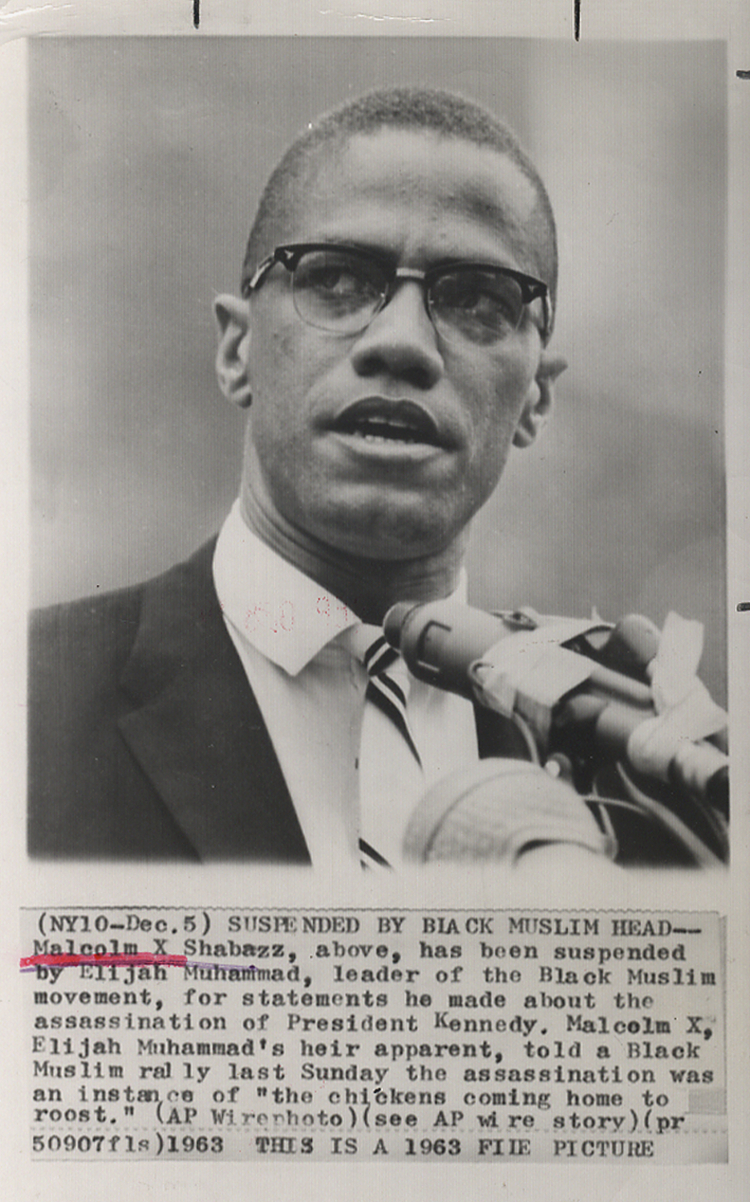 Lot Detail - Malcolm X - “chickens coming home to roost”