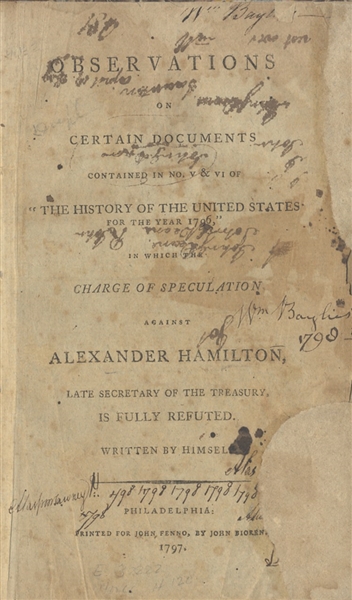  “Hamilton - Reynolds Affair”