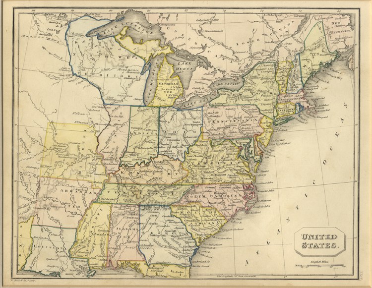 Lot Detail - 1836 United States Map