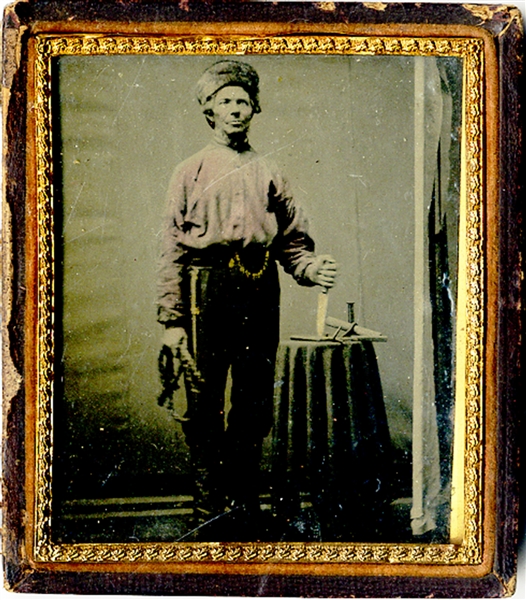 Occupational Ambrotype - Buffalo Hunter / Skinner