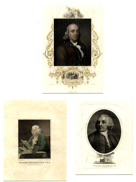 Three Early Benjamin Franklin Engravings