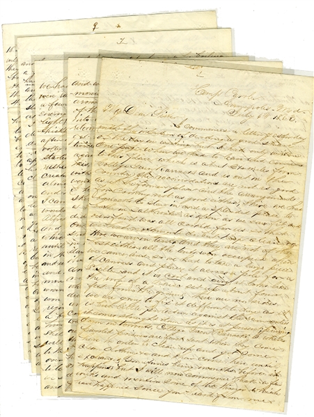 An Amazing 10-Page (Legal Size) Letter on the June 13-15, 1863 BATTLE OF WINCHESTER, VA… AND LIFE AT LIBBY PRISON AFTER CAPTURE! 