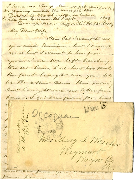 The Rebels Burned Goods and Wagons - “The Envelope In Which I Send This Letter Is One Of A Number Which I Found At The Place They Burned The Goods.”