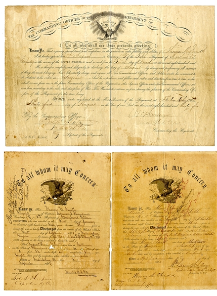 Group of Antietam Casualty Maryland Soldier's Document