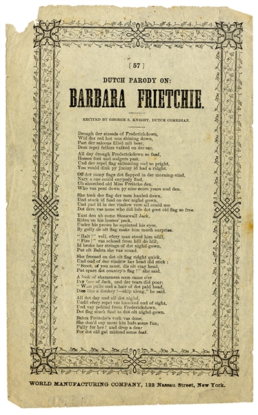 Dutch Parody of Barbara Frietchie