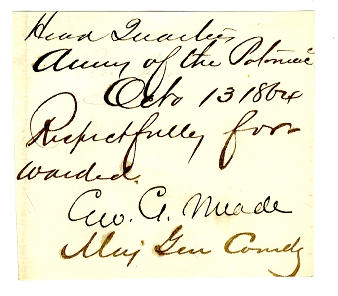 Appointed to Command of the Army of the Potomac 3 Days Before the Battle of Gettysburg, Meade Arrived on the Field After the First Day of Battle