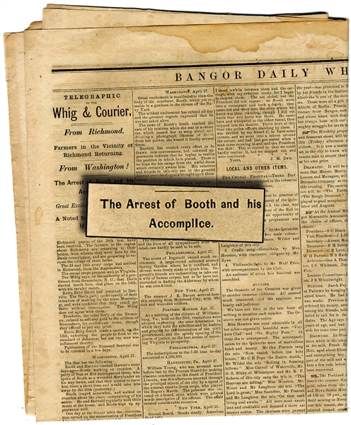 Lincoln’s Assassin John Wilks Booth Killed