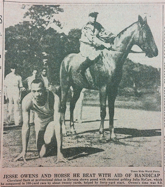 Jesse Owens Races a Horse