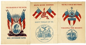 Confederate Patriotic Color Printed Cards