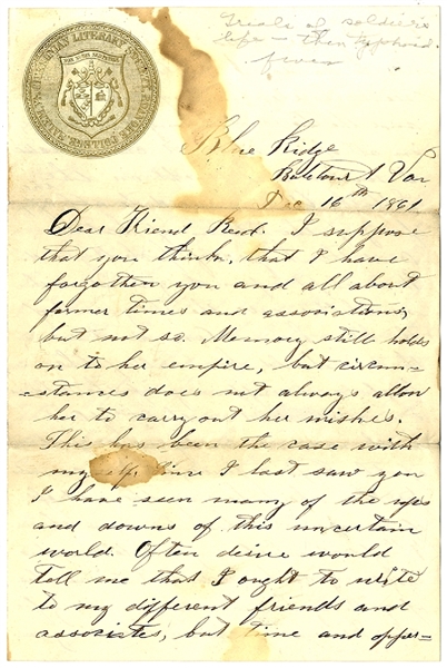 The Confederate Soldier Says I worked and fought on the Sabbath. Was exposed to all the fury of the storms of battle and the hazard of picket guard.