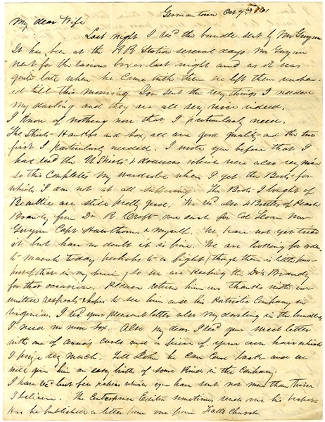 The 4th South Carolina Lieutenant Writes Home