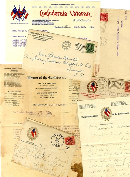 Collection of Indian Territory United Daughters of the Confederacy Postal History and Letters.