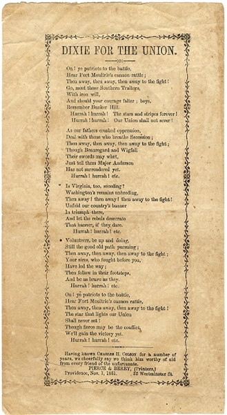 Dixie for the Union Was Sung To The Music Of Camptown Races