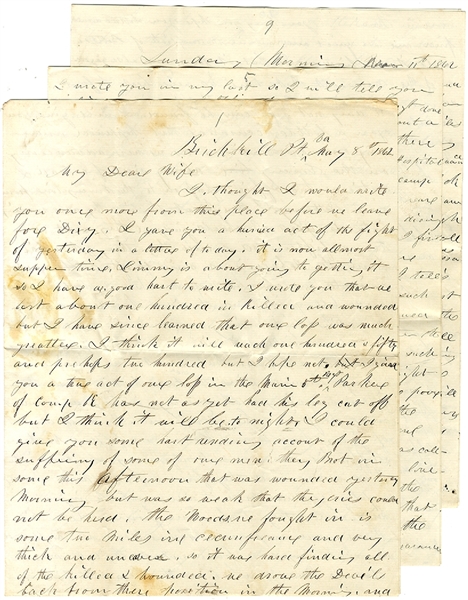 Extraordinary TWELVE PAGE Soldier's Letter  On the Battle of West Point Virginia