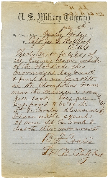 Future President Rutherford B. Hays Receives News Of Rebel Attack At Gauley Bridge, West Virginia.