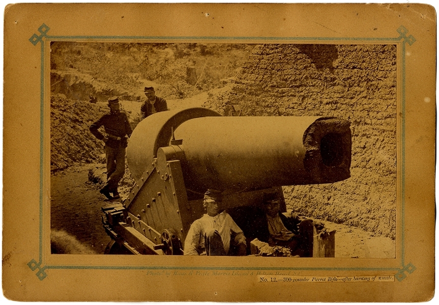 Morris Island, South Carolina. 300-pounder Parrott Rifle After Bursting of Muzzle