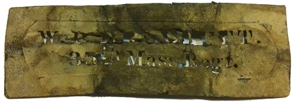 Dug Civil War Identification Stencil