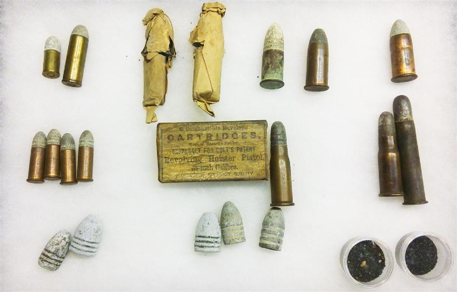 Period Civil War Bullet Display