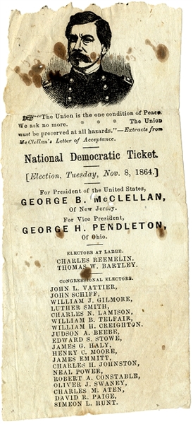 This Voter Cast For GEORGE McCLELLAN