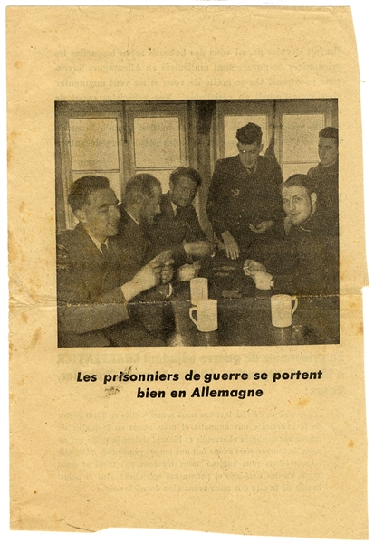 The Occupying Germans In France Distribute Propaganda Leaflets