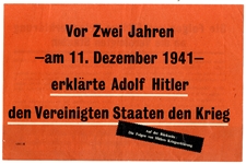 Allied Propaganda Leaflet German language (use Google Translate), 8-1/2" x 11", 2pp., headline, "After Hitlers Fall, The Leading Statesman of the United Nations Proclaim ..." The leaflet, printed...