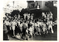 Demonstrating The Hanging Of A Member Of Irgun - First Hanging In Palestine In 1,900 Years