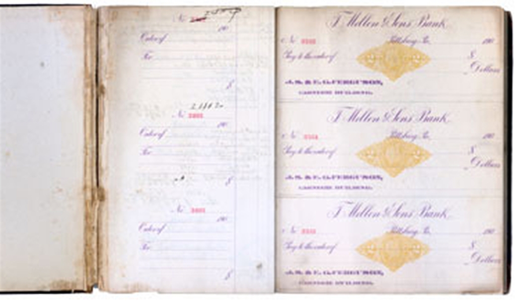 Thomas Mellon & Sons Bank Check Book Containing More Than Three Hundred Unissued Checks