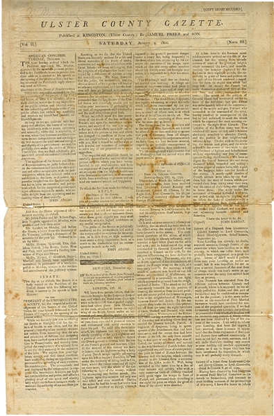 Nice Reprint of The Most Famous Report of George Washington's Death