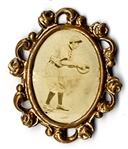 Unique Jewelry Pinback of a 1915 Great Baseball Player