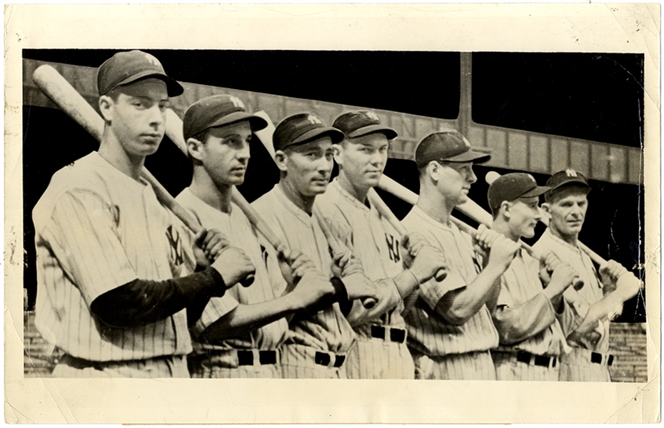 1936 Rookie Joe DiMaggio & Lou Gehrig - 'Murderers Row'