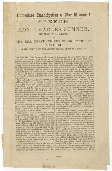 Emancipation Demanded For Missouri