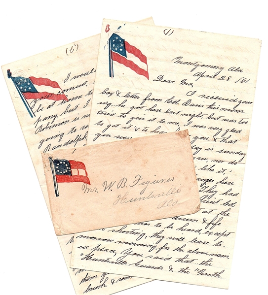 Alabama Soldier’s EIGHT Page Letter - Was KIA 1864 Wilderness - 'Kind hands carried him from the battlefield, and laid him to rest, in an orchard under an apple tree, in full bloom, which cast its...