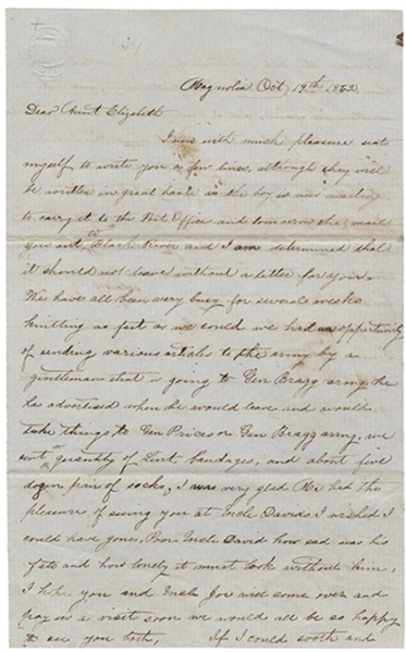 “Dear Cousin Robert fell as a costly sacrifice upon the alter of Southern Freedom”