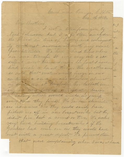 The South Carolina Soldier Writes His Brother