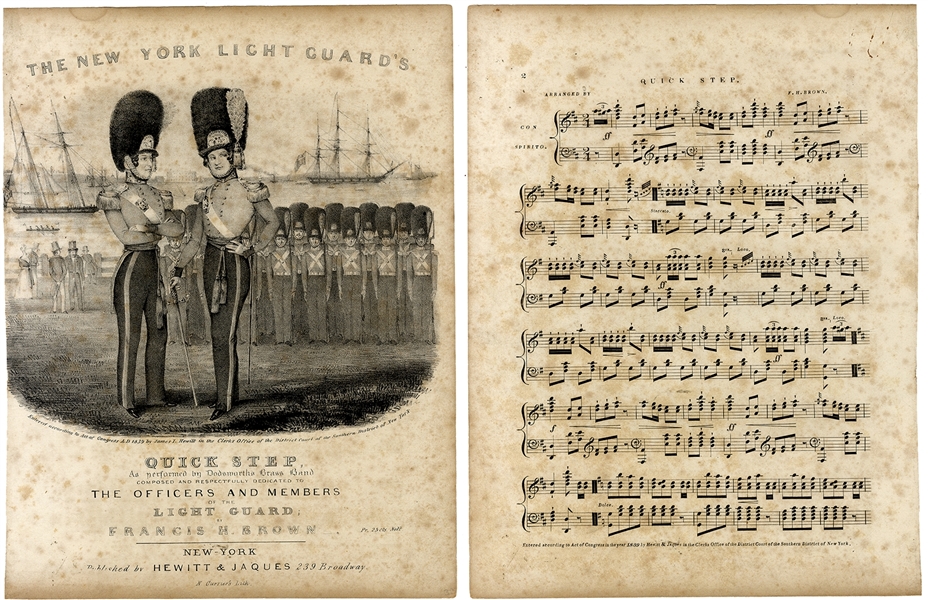 The Artwork For This Patriotic Music Sheet Was Accomplished By Nathaniel Currier