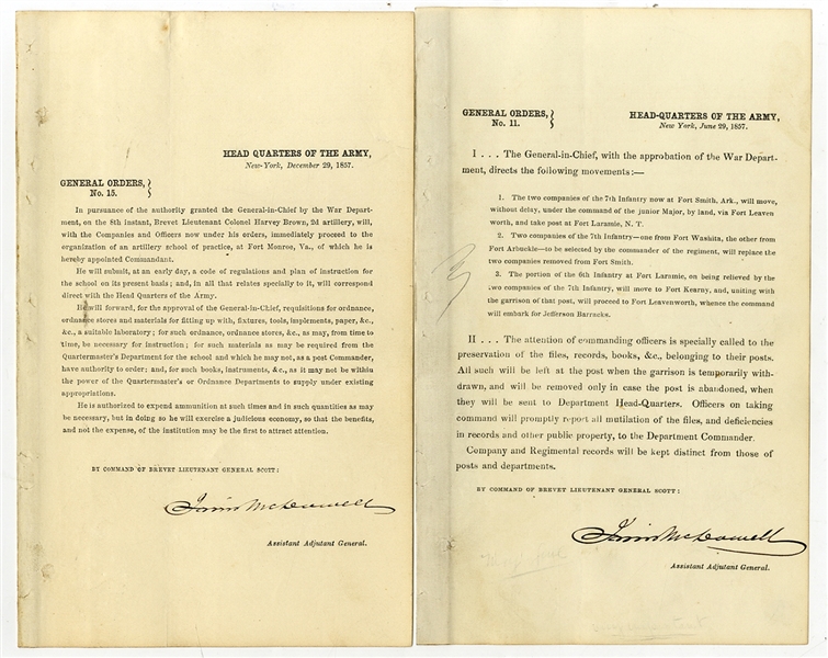 Two Signed General Orders