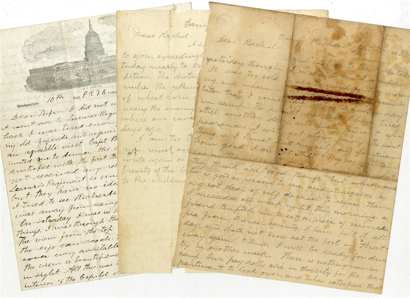 Large Grouping of FIFTY TWO Union Soldier’s Letters