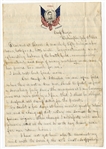 1st New Jersey graphic Battle of Bull Run letter written by Sgt. Albert F. Sharp. "The Southerners behaved more like Barbarous than civilized men... bayonetting our wounded on the field."