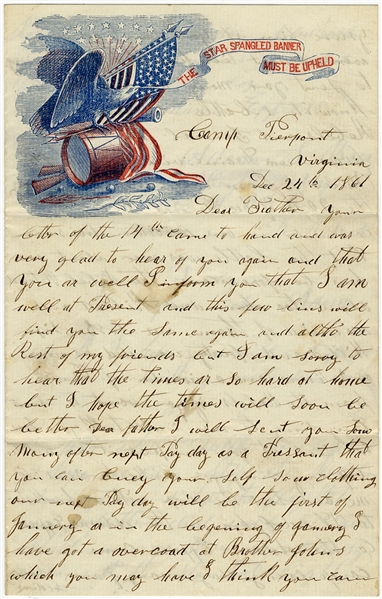 Battle of Drainesville, Virginia Letter.