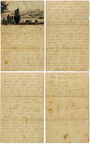 The PA Soldier Writes His Dear On Scarce Magnus Letter Sheet