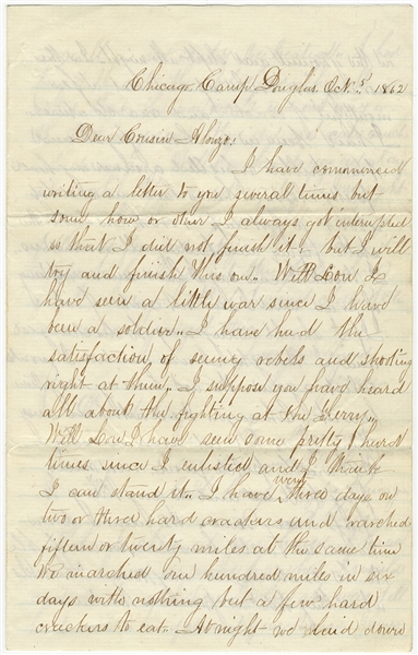 Captured By Stonewall Jackson At Harpers Ferry, I Have Seen Something Of War And I Am Not Sick Of It.