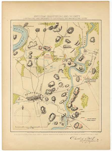 Period Printed Antietam Map