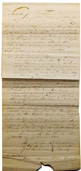 A Scarce Bounty Manuscript Broadside
