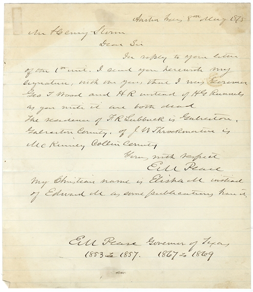 The Former Texas Governor Sided With The Union