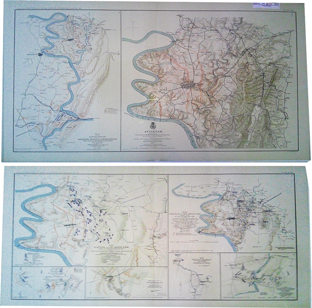 A Pair of ANTIETAM Maps Printed for the Official Records