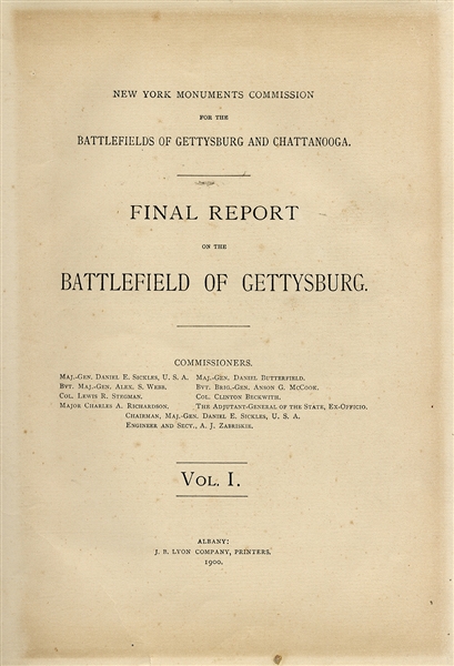 Massaive Report of  the Battlefield of Gettysburg