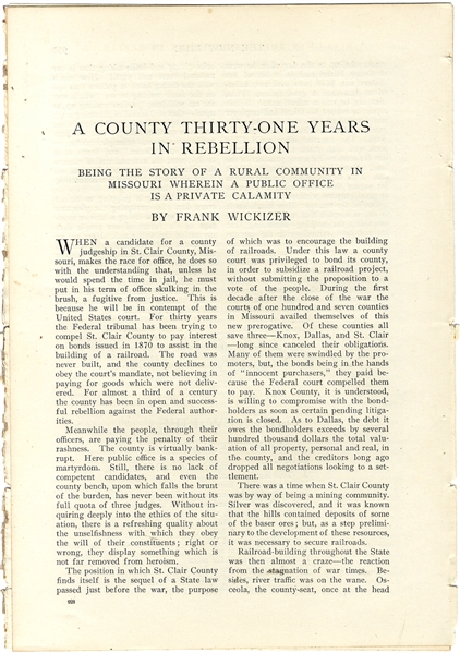 “A County Thirteen Years”  