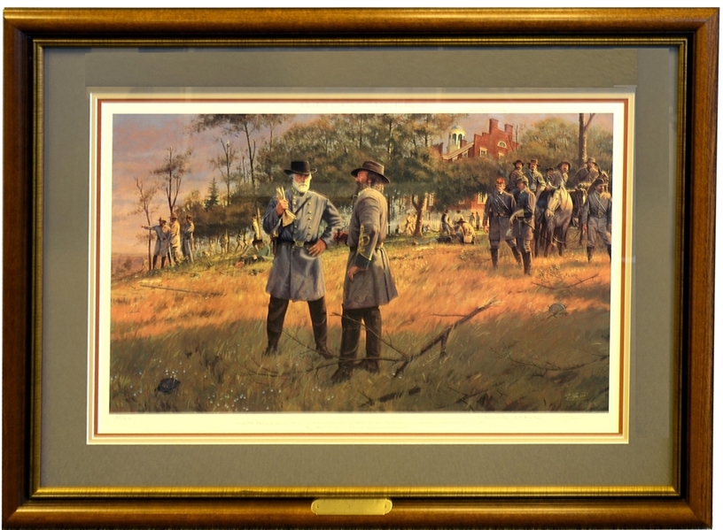 Lee and Longstreet Discuss Gettysburg’s First Day - Signed Limited Edition Framed Print