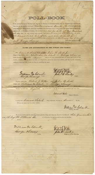 The Presdential Voting of the  Co. E. 147th Reg. Penn Vols.